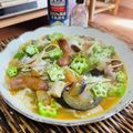 料理男子部🍻's cooksnap of when they made 簡単♡なすとオクラの和風醤油パスタ.