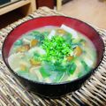 料理男子部🍻's cooksnap of when they made 厚揚げ・モロヘイヤ・ なめこのみそ汁.