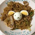 puniＫ's cooksnap of when they made マルちゃん焼そばで美味しい羊さん◉デコ弁.