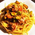 クックLCJQO8☆'s cooksnap of when they made 簡単☆ズッキーニとトマトとツナのパスタ.