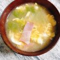 yukarin222's cooksnap of when they made ハムとレタスのみそ汁.