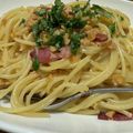 ろく助☆'s cooksnap of when they made 納豆とカリカリベーコンのスパゲティパスタ.