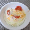 スタイリッシュママ's cooksnap of when they made レンジで簡単♪卵にトマトのせました.
