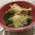 Laufen's cooksnap of when they made 手羽元とワカメの美肌&美髪スープ.