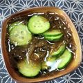 重次郎's cooksnap of when they made きゅうりたっぷり！モズクの酢の物.