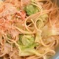 やえまりも's cooksnap of when they made 減塩！桜海老とレタスのスープパスタ.
