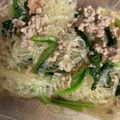 かんじきんぐ's cooksnap of when they made 豚小松菜春雨炒め.