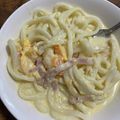 竹富島で会いましょう's cooksnap of when they made ☆カルボナーラうどん☆.