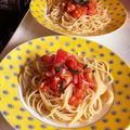 みほゆうと's cooksnap of when they made 完熟トマトの冷製パスタ♪.