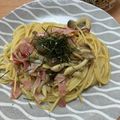 lala5's cooksnap of when they made しめじとベーコンのバター醤油スパ♡.
