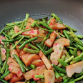 ｸﾏﾘｴ's cooksnap of when they made ささげとさつま揚げの油炒め.