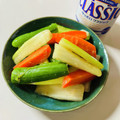 azbjbn's cooksnap of when they made 白だしで✿野菜のわさび漬け.
