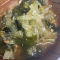 snow012's cooksnap of when they made 芯まで旨☆春キャベツとわかめの味噌汁☆.
