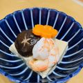 キッチンかりん's cooksnap of when they made 高野豆腐の煮物♪海老と春野菜を添えて.