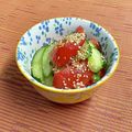 島子☆'s cooksnap of when they made トマトときゅうりの塩だれサラダ.