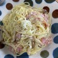 んりおか's cooksnap of when they made ☆簡単我が家のカルボナーラ☆無駄なく全卵.
