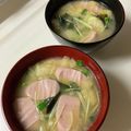 ポークの嫁's cooksnap of when they made アスパラガスと魚肉ソーセージの味噌汁.