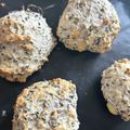 miku1854's cooksnap of when they made ホットケーキミックス*ごまチーズパン.