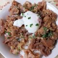 main73's cooksnap of when they made レンジと豚こまで♫ネギチャーシュー風丼.
