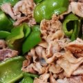 みき☆ハチ's cooksnap of when they made ピーマンと豚こま肉のゴマ油醤油炒め.