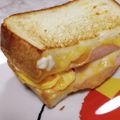 ♡ルヴァ♡'s cooksnap of when they made 中から卵がとろ～り♪ハム&チーズ食パン.