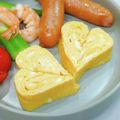 Satoco❋'s cooksnap of when they made ハート♡クローバーஐお花❀卵焼きの切り方.