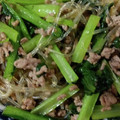 ☆hikonyan☆'s cooksnap of when they made 豚のひき肉と小松菜の春雨炒め.