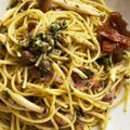 ぱうまる's cooksnap of when they made コストコ バジルペーストでジェノベパスタ.