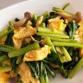 ふわふわくうたろう's cooksnap of when they made 小松菜としめじの卵炒め【中華風】.
