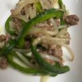 H♡S's cooksnap of when they made もやし・豚挽肉・ピーマンのごま醤油炒め。.