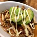 maruko1975's cooksnap of when they made アボカドハンバーグてりやきワサビソース.