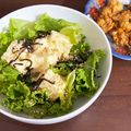 ※ぴーまん's cooksnap of when they made 卵豆腐と塩昆布とレタスの胡麻麺つゆサラダ.