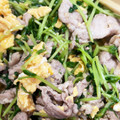 nasyoko's cooksnap of when they made 豚こまと豆苗たまごのふんわりニンニク炒め.