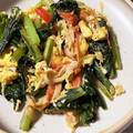 まーちゃろう's cooksnap of when they made 小松菜とカニカマのふんわり卵炒め.