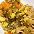 ムラタばあさん's cooksnap of when they made 簡単☆めんつゆと豚肉でゴーヤチャンプル♡.