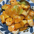 ムーのしっぽ's cooksnap of when they made エビと厚揚げのチリソース炒め.