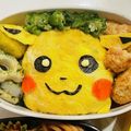 まなぴママ★'s cooksnap of when they made オムすび☆ピカチュウのキャラ弁.