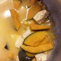のりこったん's cooksnap of when they made カボチャ・玉ねぎと鶏ひき肉の味噌汁.