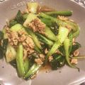 tikariri's cooksnap of when they made 挽き肉とチンゲン菜のオイスターソース炒め.