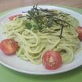 もーりぃー's cooksnap of when they made 濃厚☆絶品　アボカドソースの冷製パスタ.