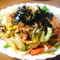 悠おかしゃん's cooksnap of when they made ほっこり卵ＤＥ焼きうどん♫♬.