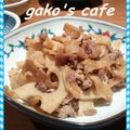 gakoちゃん's cooksnap of when they made れんこんと豚肉のきんぴら.