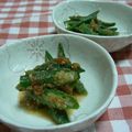 なつあつママ's cooksnap of when they made ♪美味！おくらの梅ゴマあえ.