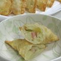 umemodoki's cooksnap of when they made じゃがいもとハム・長葱の春巻き✿.