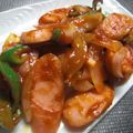 flipper6's cooksnap of when they made 魚ニソとピーマンと玉ねぎのナポリタン炒め.