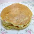 えるえる２８６'s cooksnap of when they made 黒ゴマとチーズとハムのパンケーキ.