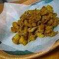 ユキエ１８号's cooksnap of when they made 鶏皮のカリカリカレー揚げ.