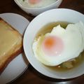 momoco's cooksnap of when they made 目玉焼き♥♡コンソメスープ.