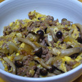 バナナ屋さん's cooksnap of when they made ひき肉とシメジの卵とじ丼.