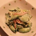 マロン０２'s cooksnap of when they made ｷｭｳﾘとｶﾆｶﾏの和え物.